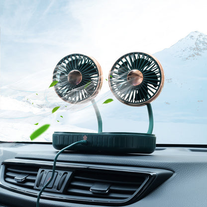 Double Headed Hose Small Usb Car Fan