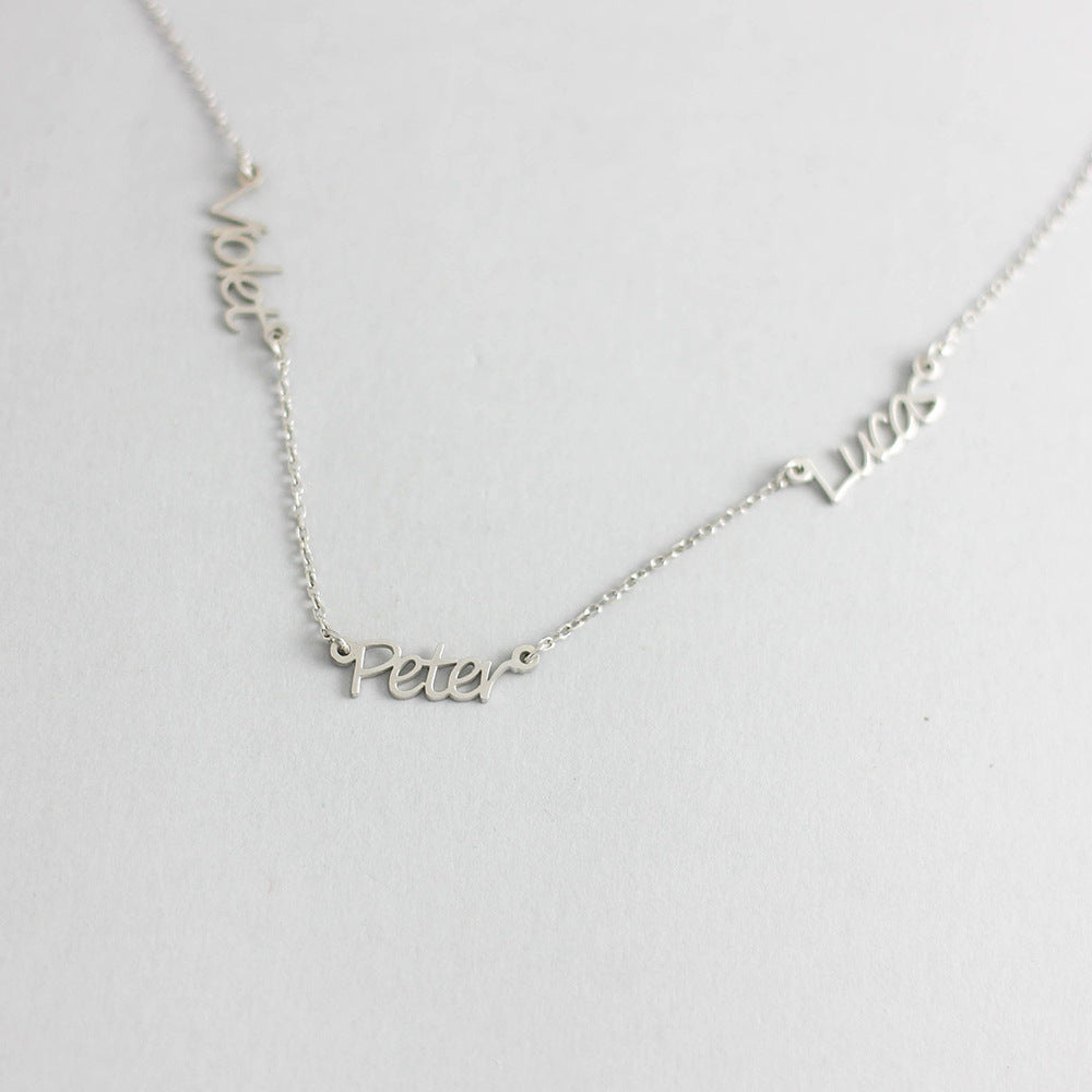 Customizable Clavicle Chain English Alphabet Necklace