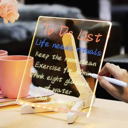 3D Acrylic Led Note Board with Writing lamp