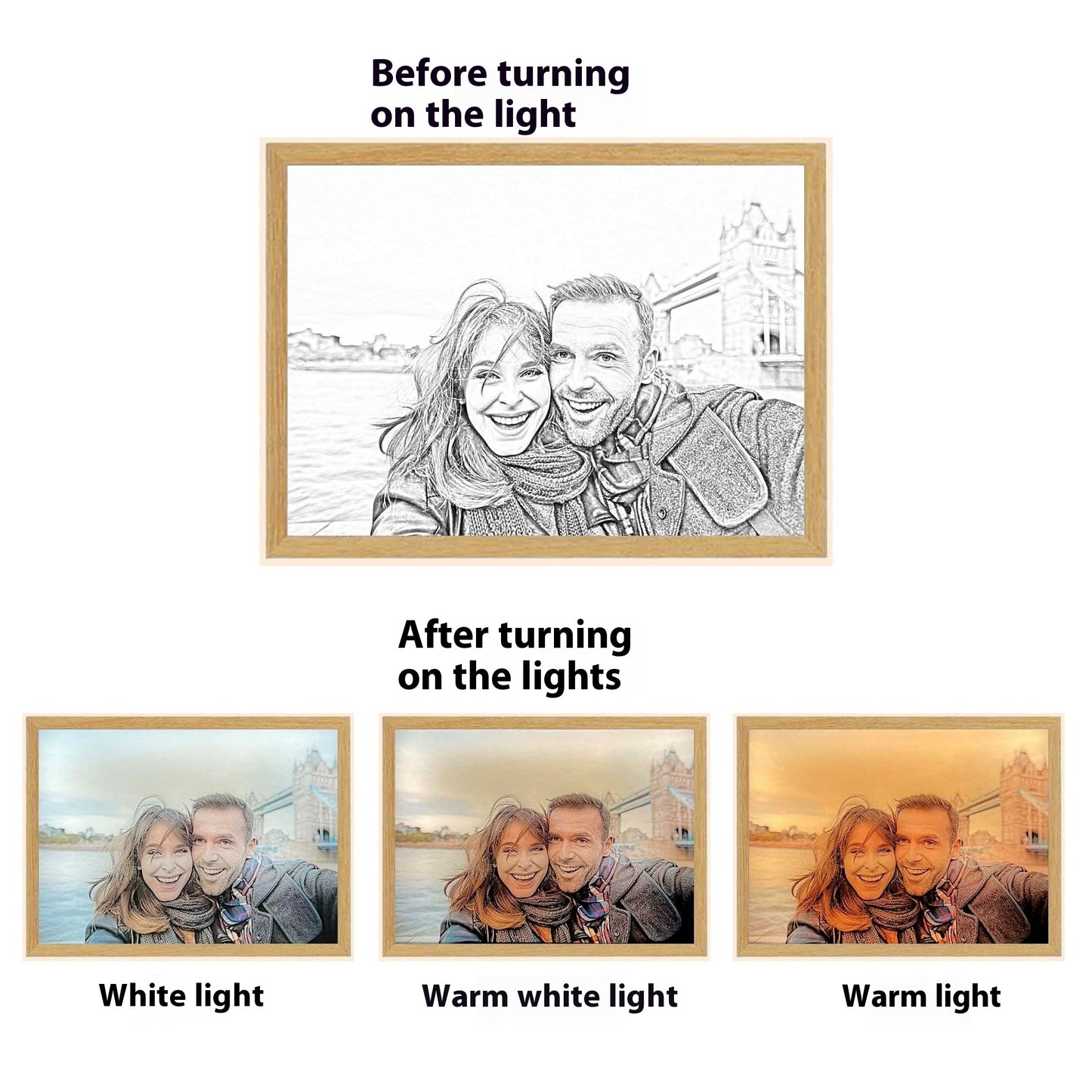 Personalized Light Custom Photo Led Glowing Photo Frame