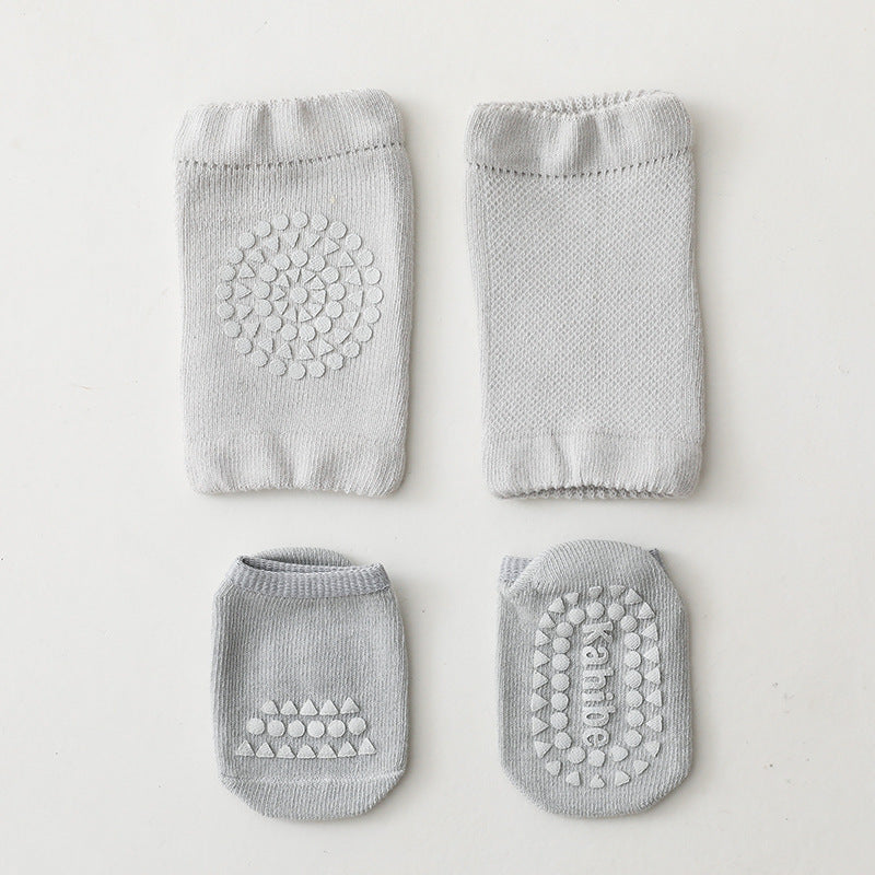 Summer New Children's Knee Pads Floor Socks Set