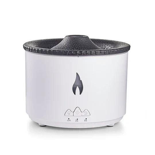 Volcano Humidifier with Flame and Aromatherapy Essential Oil Diffuser (Flame Colour)