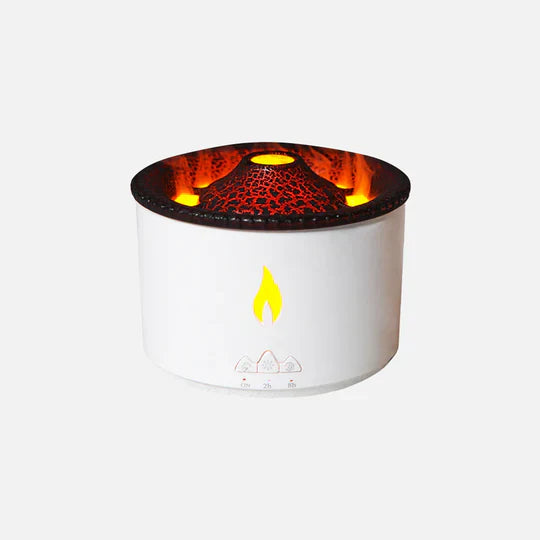 Volcano Humidifier with Flame and Aromatherapy Essential Oil Diffuser (Flame Colour)