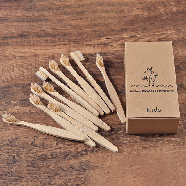 New Design Mixed Color Bamboo Eco Friendly Toothbrush