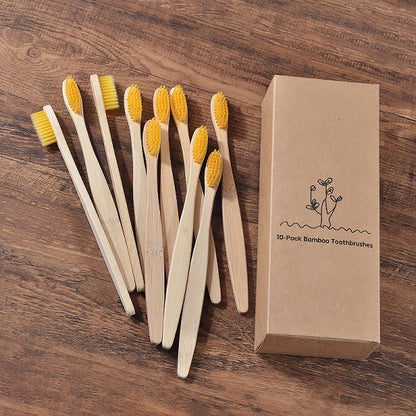 New Design Mixed Color Bamboo Eco Friendly Toothbrush