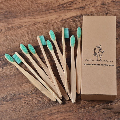 New Design Mixed Color Bamboo Eco Friendly Toothbrush