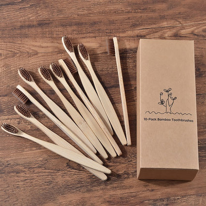 New Design Mixed Color Bamboo Eco Friendly Toothbrush