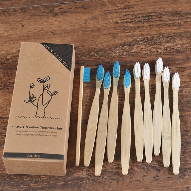 New Design Mixed Color Bamboo Eco Friendly Toothbrush