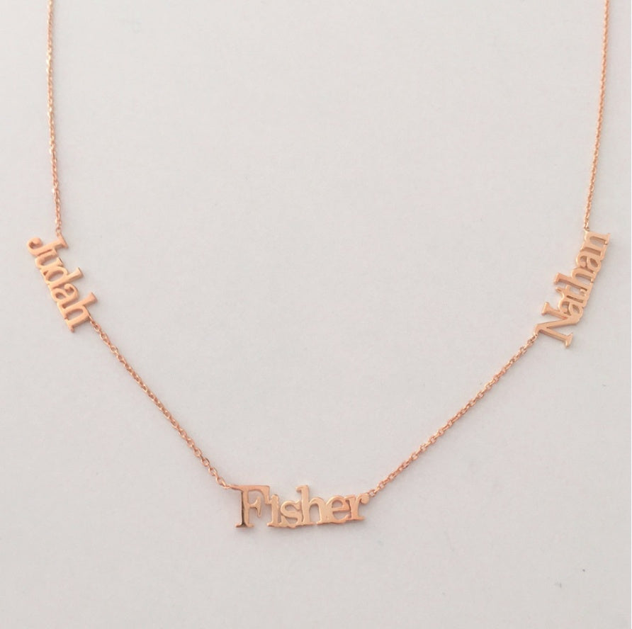 Customizable Clavicle Chain English Alphabet Necklace