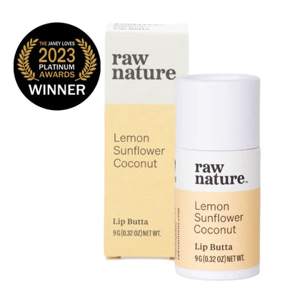 Raw Nature Lip Butta 9g - Lemon, Sunflower & Coconut